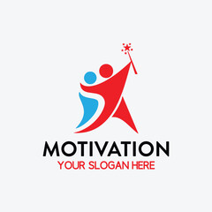 motivation logo design vector