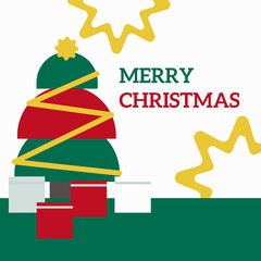 Tarjeta navidad geometrica