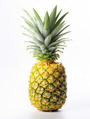 Obraz premium Pineapple Studio Shot Isolated on Clear Background, Food Photography, Generative AI