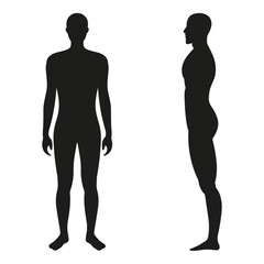 Silhouettes of man in vector illustration	

