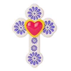 Stylized Talavera Cross