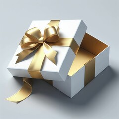 a gift box with a golden bow.  IA Generativa