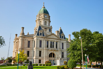 Columbia city courthouse on bright and sunny summer day