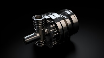 Close-up spare car of new piston for a gasoline engine. AI generated image