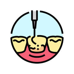scaling dental procedure color icon vector. scaling dental procedure sign. isolated symbol illustration