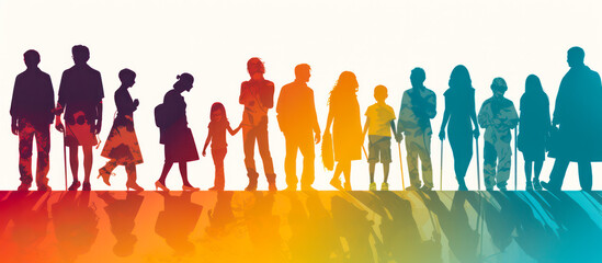 Group of people as silhouette