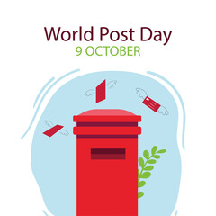 Free vector flat world post day illustration with elements for social media
