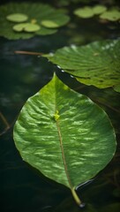 Tranquil Waters: Floating Leaf