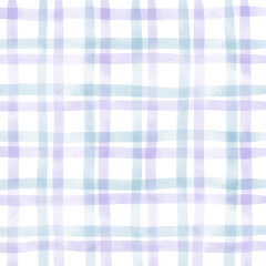 Blue Purple Plaid Hand Drawn Background