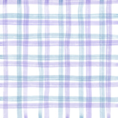 Blue Purple Plaid Hand Drawn Background