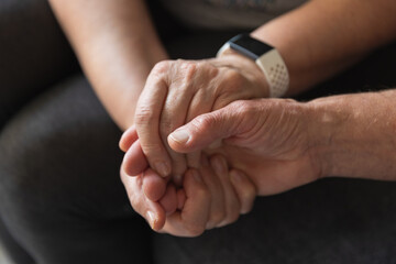 Senoir couple hugging and dancing together