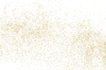 Fototapeten Gold Glitter Texture Isolated On White. Goldish Color Sequins. Golden Explosion Of Confetti. Design Element. Celebratory Background. Vector illustration. © sergio34