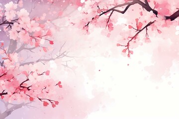 Obraz na płótnie Canvas Cherry blossom, background. Generative AI