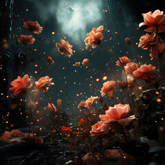 autumn leaves in the water