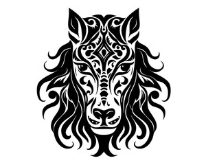 Horse Mustang Wild Tattoo Logo Print Stamp Mane Steed