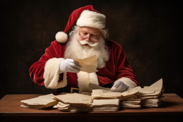 Saint Nicholas reviews wish-filled letters from youngsters, preparing for the festive season. Santa's List Day