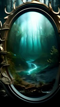 A fantastical mirror transports anyone who looks into it to a parallel universe where their wildest dreams and nightmares come true. Surreal psychedelic