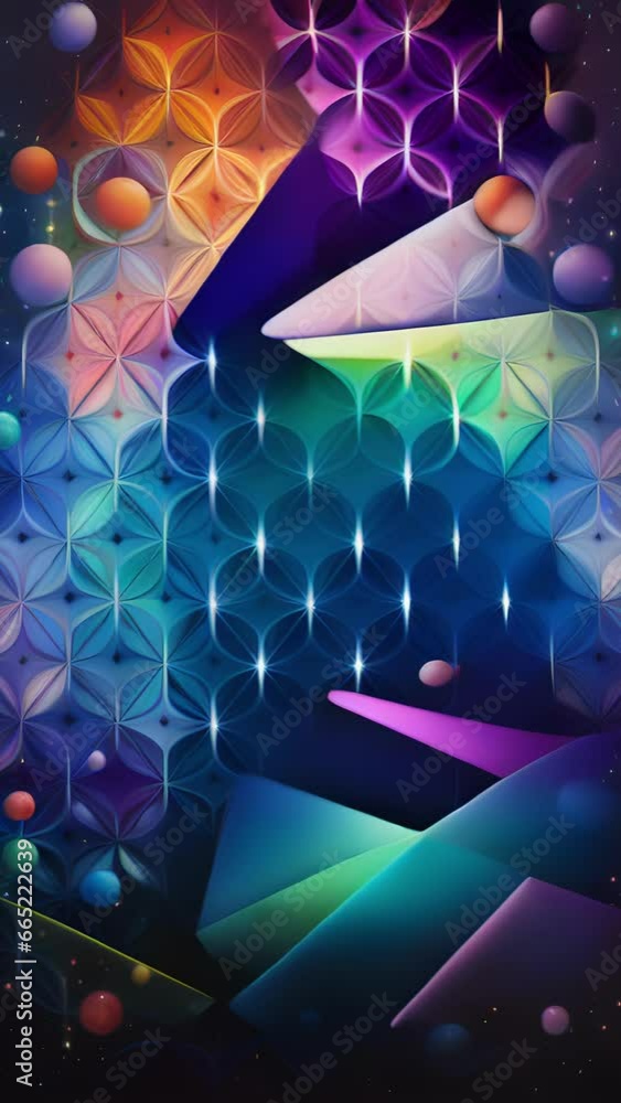 Poster experience the expansion of consciousness as intricate patterns and sacred geometry intertwine to fo