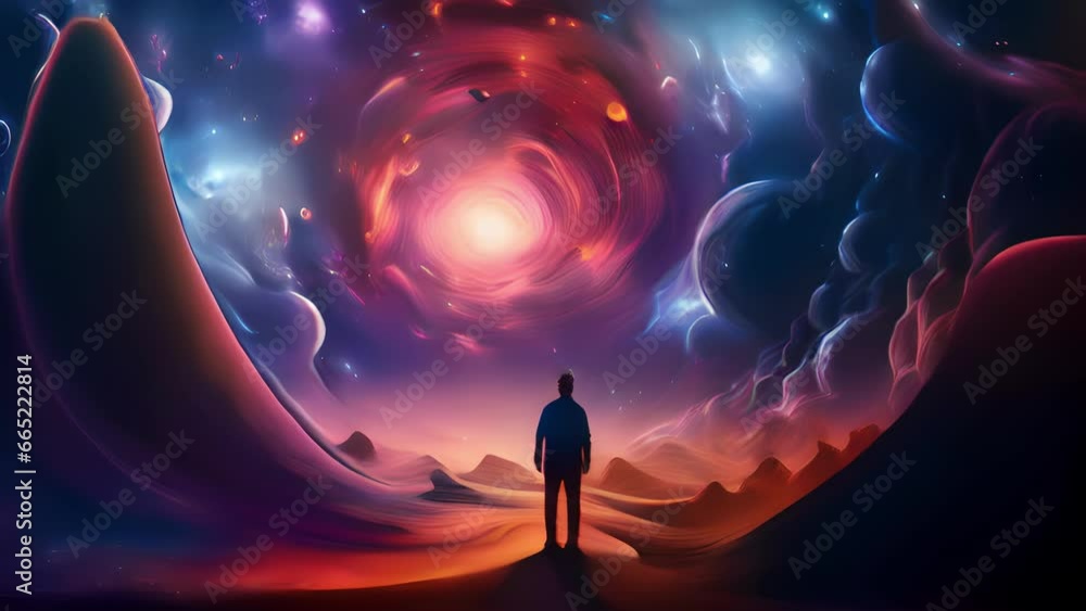 Poster escape the confines of reality as this psychedelic video invites you into an alternate universe wher