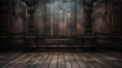 grunge background with dark wooden