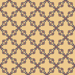 Classic Pattern Ornament, Decorative Seamless Geometric Pattern for Design Wallpaper, Fashion Print, Trendy Decor, Home Textile, Retro Decor Vector Illustration.