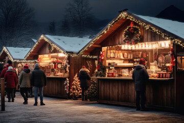 Obraz premium Christmas market in the old town