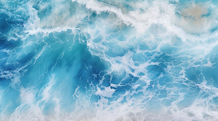 crashing vibrant blue ocean water waves background