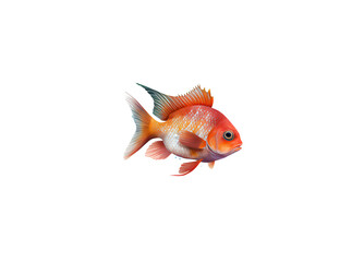Obraz premium Close-up of a fish. Isolated on transparent background