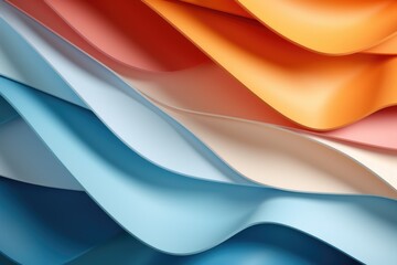 abstract futuristic colorful background with glowing ascending lines. Fantastic wallpaper