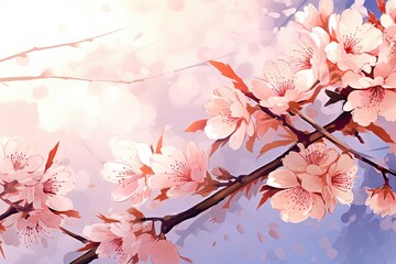 Background with blooming sakura