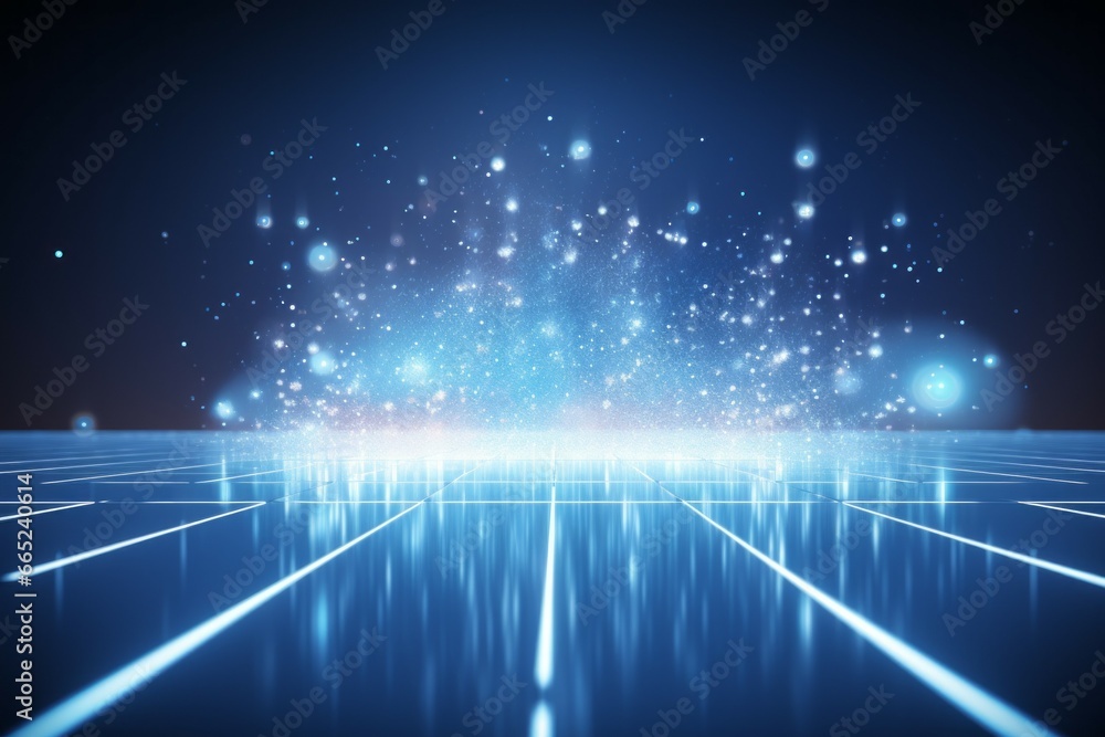 Poster abstract futuristic neon backdrop. background with selective focus and copy space