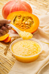 Special Chinese breakfast pumpkin porridge