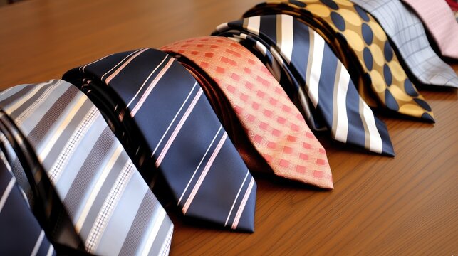 Neatly arranged suits and ties