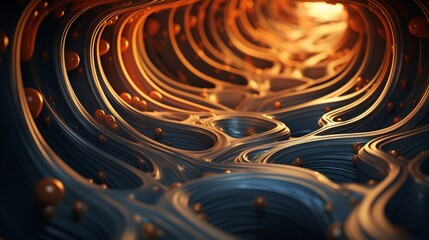 a captivating 3D abstract composition that simulates the experience of falling through a wormhole.