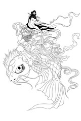 Avalokitesvara Bodhisattva (Sketch illustrations)