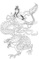 Avalokitesvara Bodhisattva (Sketch illustrations)