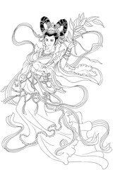 Avalokitesvara Bodhisattva (Sketch illustrations)