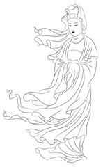 Avalokitesvara Bodhisattva (Sketch illustrations)