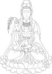 Avalokitesvara Bodhisattva (Sketch illustrations)