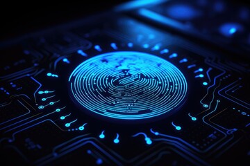 Biometric identification fingerprint scanning . The system of fingerprint scanning - biometric security devices