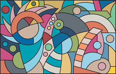 colorful abstract art for wall decoration