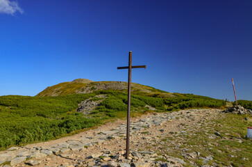 cross in the mountains