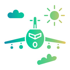 landing airplane icon