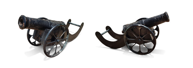 black antique cannon PNG transparent