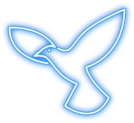 Neon Bird Isolated Vector
