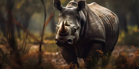 Tuinposter rhino in the wild © toomi123