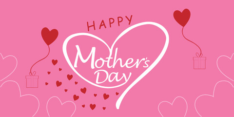 Happy Mother's Day. banner, Greeting card, poster