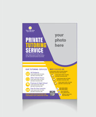 private tutoring service flyer - obrazy, fototapety, plakaty