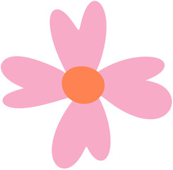 pink flower isolated on white