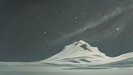 snow covered mountains in winter